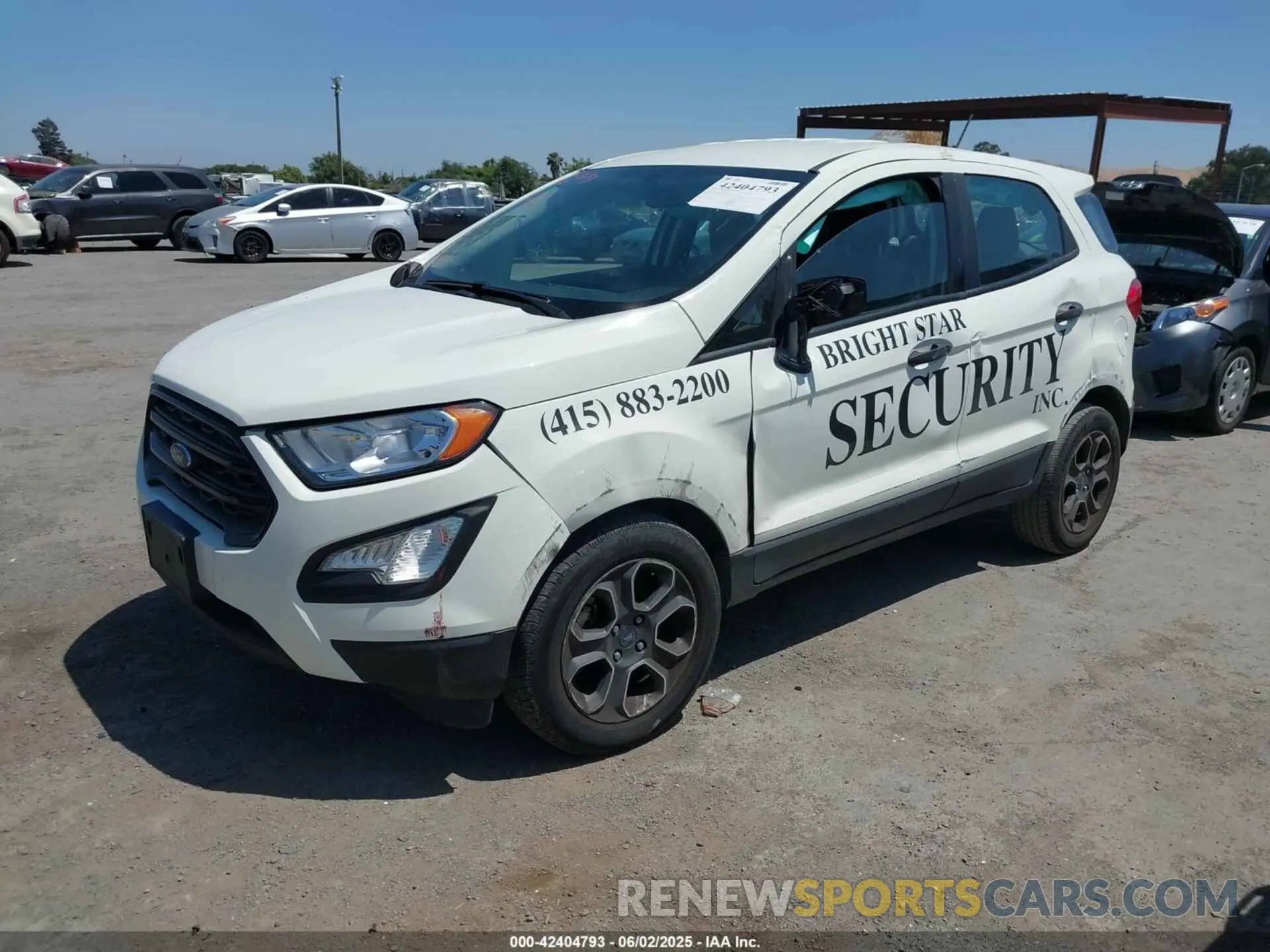 2 Photograph of a damaged car MAJ3S2FE8LC317300 FORD ECOSPORT 2020
