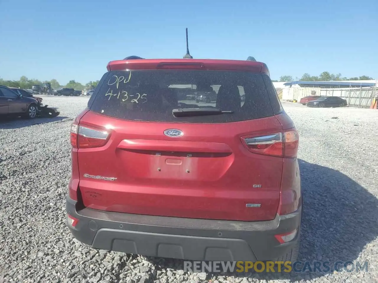 6 Photograph of a damaged car MAJ3S2GE0LC393737 FORD ECOSPORT 2020