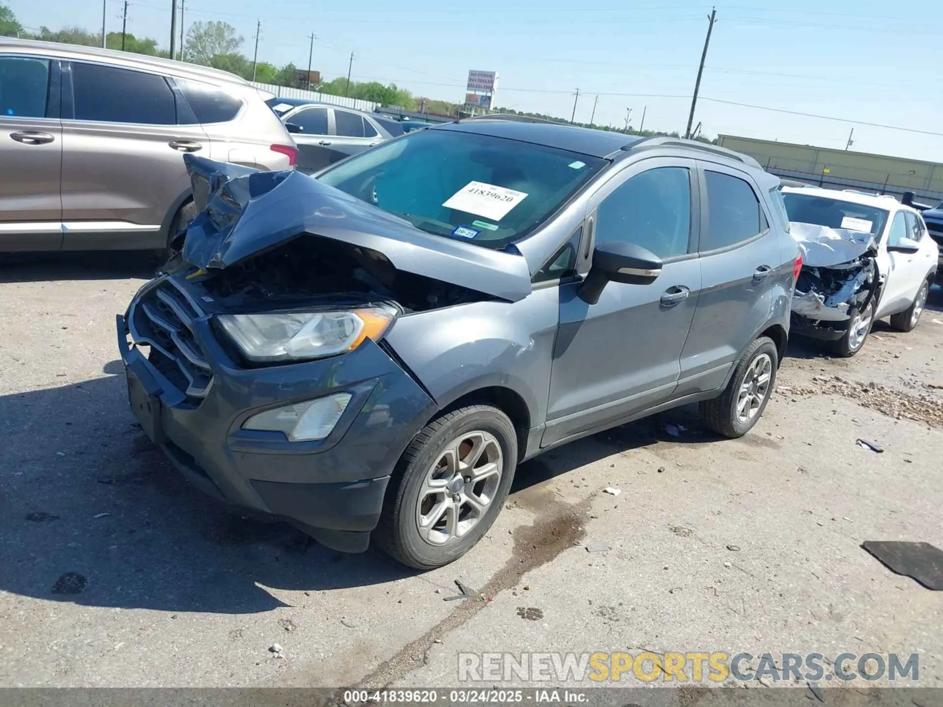 2 Photograph of a damaged car MAJ3S2GE1LC324829 FORD ECOSPORT 2020