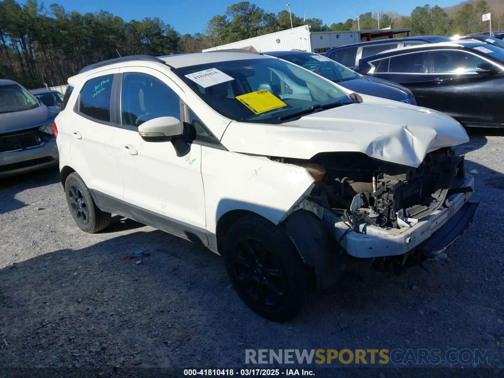 1 Photograph of a damaged car MAJ3S2GEXLC330158 FORD ECOSPORT 2020