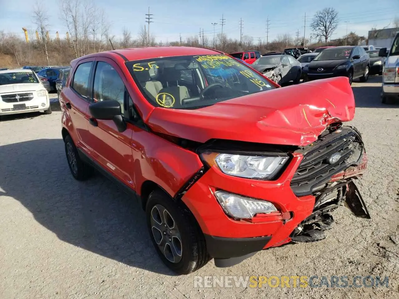 1 Photograph of a damaged car MAJ6S3FL5LC319202 FORD ECOSPORT 2020