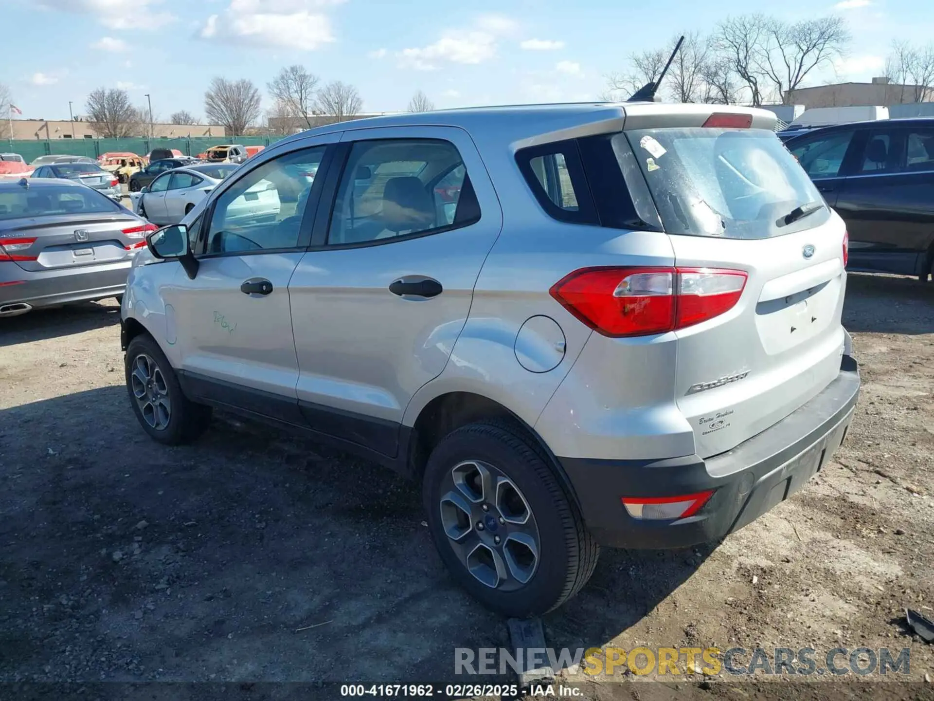 3 Photograph of a damaged car MAJ6S3FL6LC393907 FORD ECOSPORT 2020