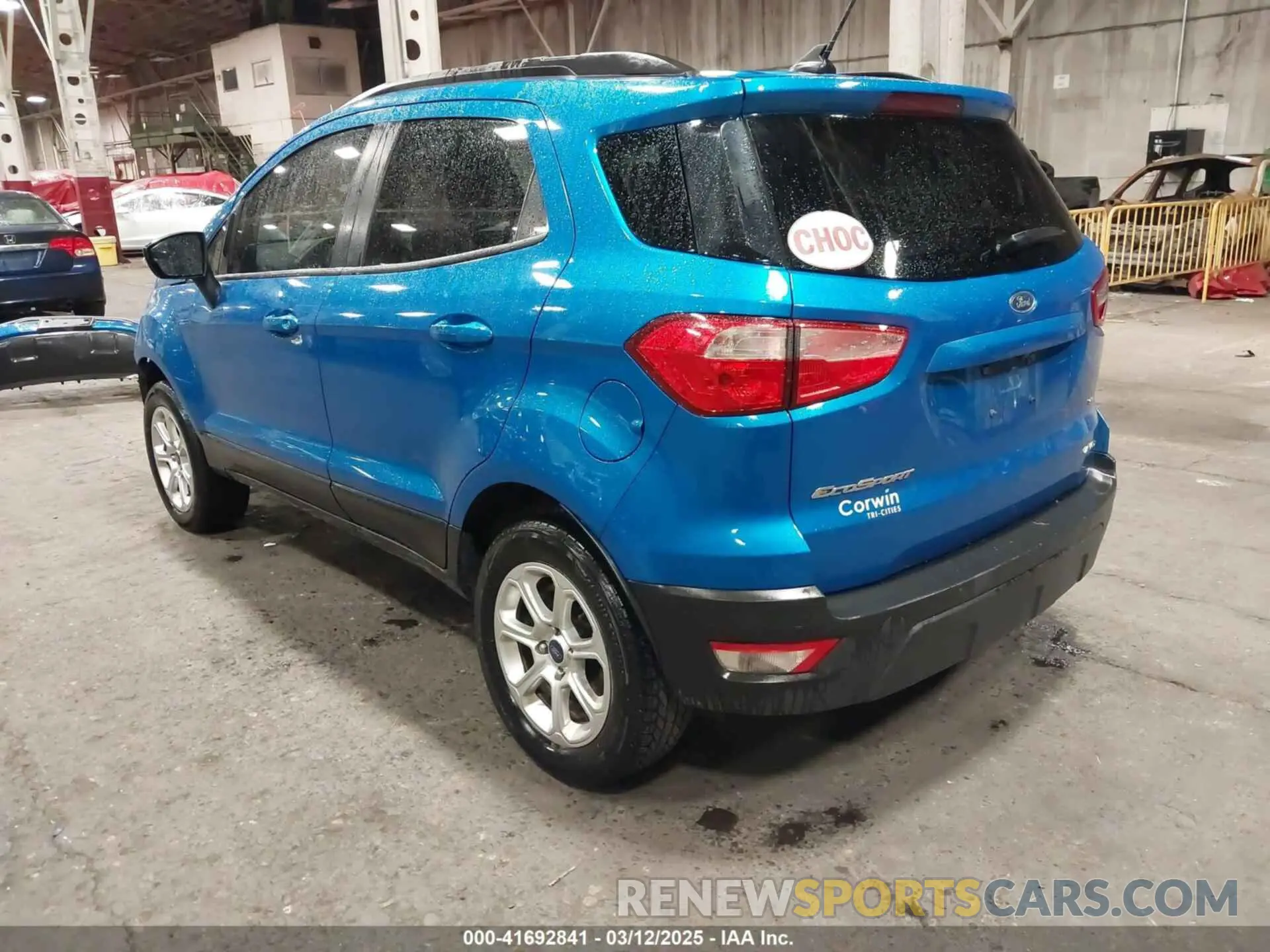 3 Photograph of a damaged car MAJ6S3GL3LC338524 FORD ECOSPORT 2020