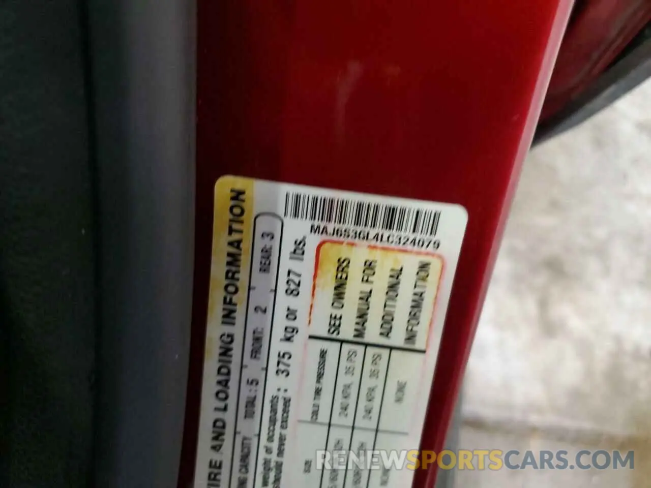 13 Photograph of a damaged car MAJ6S3GL4LC324079 FORD ECOSPORT 2020