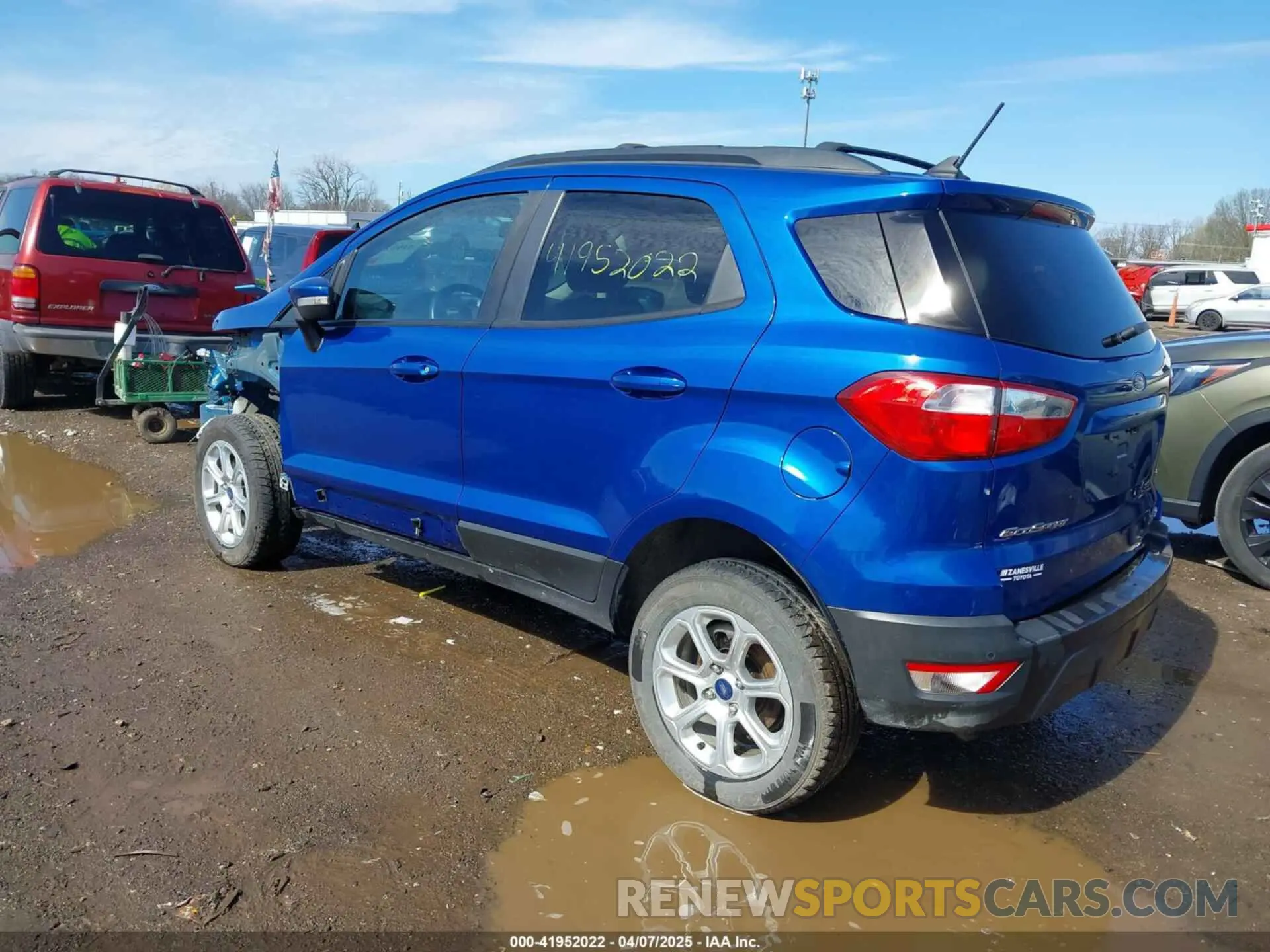 3 Photograph of a damaged car MAJ6S3GL4LC353601 FORD ECOSPORT 2020