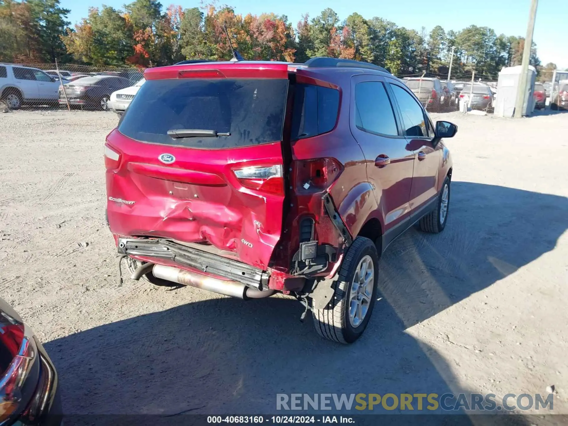 4 Photograph of a damaged car MAJ6S3GL4LC390051 FORD ECOSPORT 2020