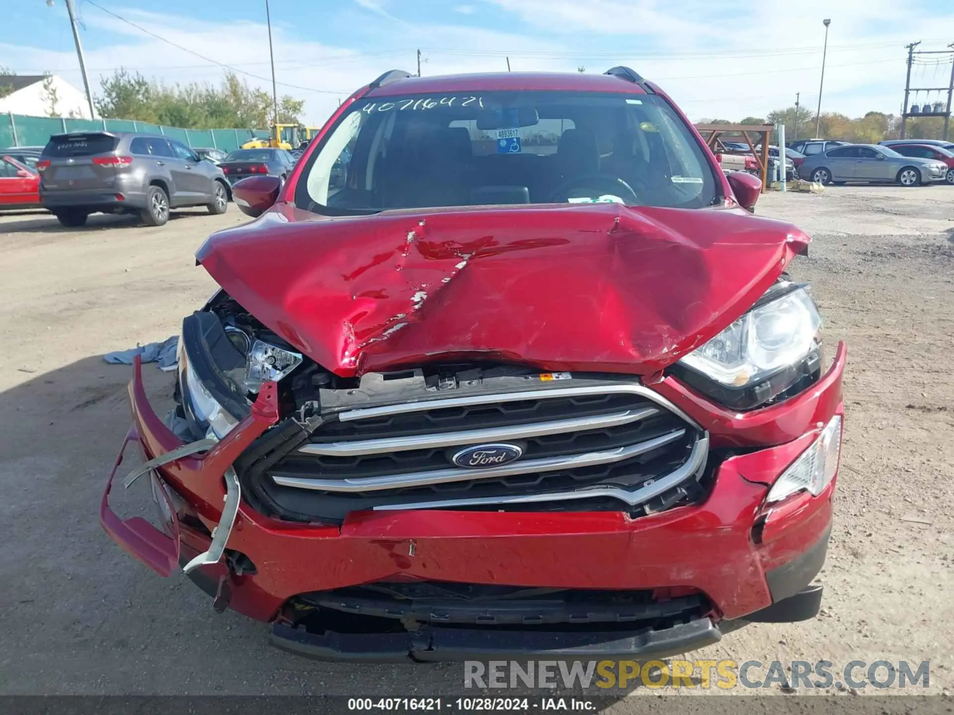 12 Photograph of a damaged car MAJ6S3GL5LC324432 FORD ECOSPORT 2020
