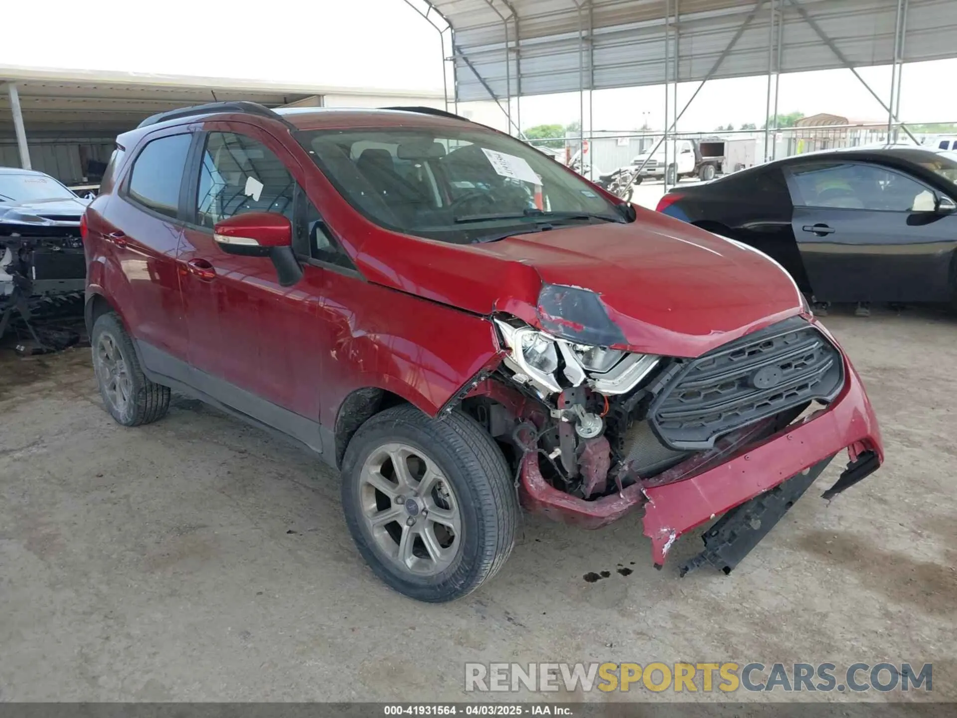 1 Photograph of a damaged car MAJ6S3GL9LC376050 FORD ECOSPORT 2020