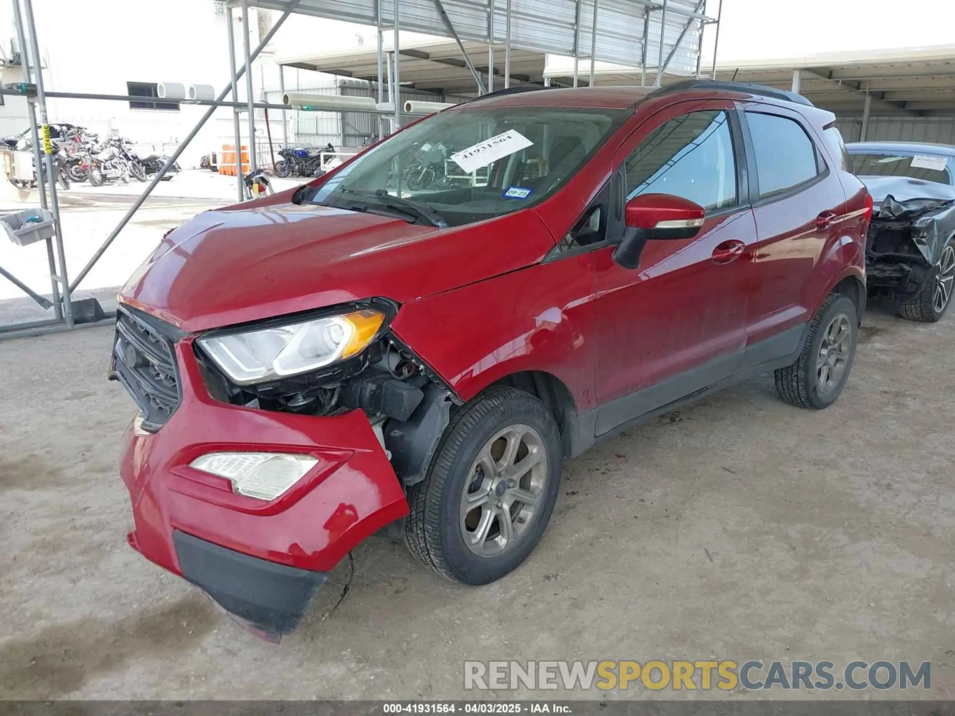 2 Photograph of a damaged car MAJ6S3GL9LC376050 FORD ECOSPORT 2020