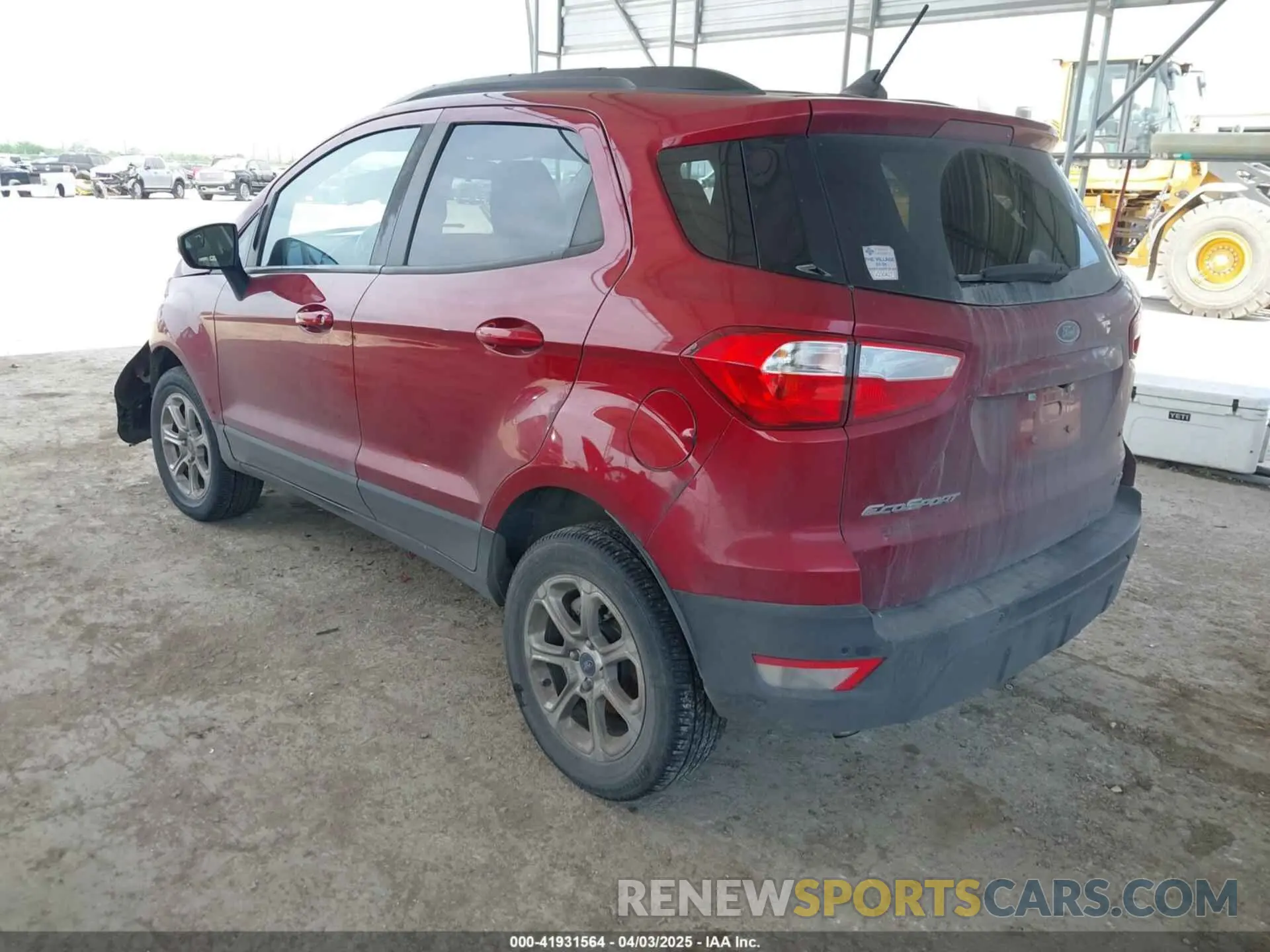 3 Photograph of a damaged car MAJ6S3GL9LC376050 FORD ECOSPORT 2020
