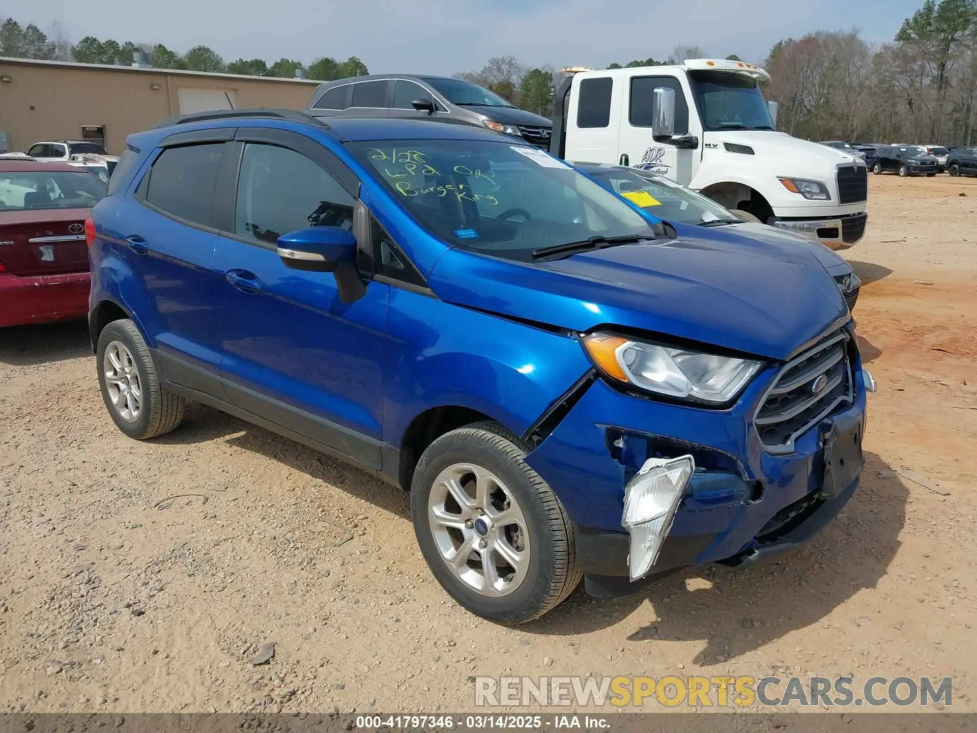 1 Photograph of a damaged car MAJ6S3GL9LC391034 FORD ECOSPORT 2020