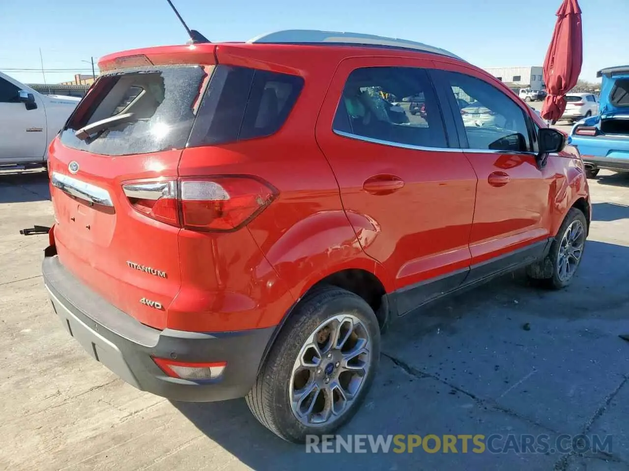 3 Photograph of a damaged car MAJ6S3KL1LC360500 FORD ECOSPORT 2020