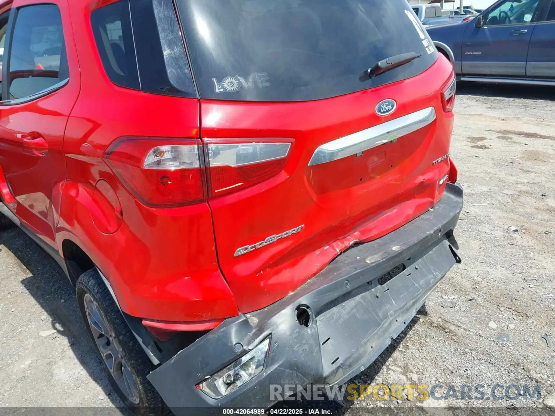 6 Photograph of a damaged car MAJ6S3KL4LC345585 FORD ECOSPORT 2020