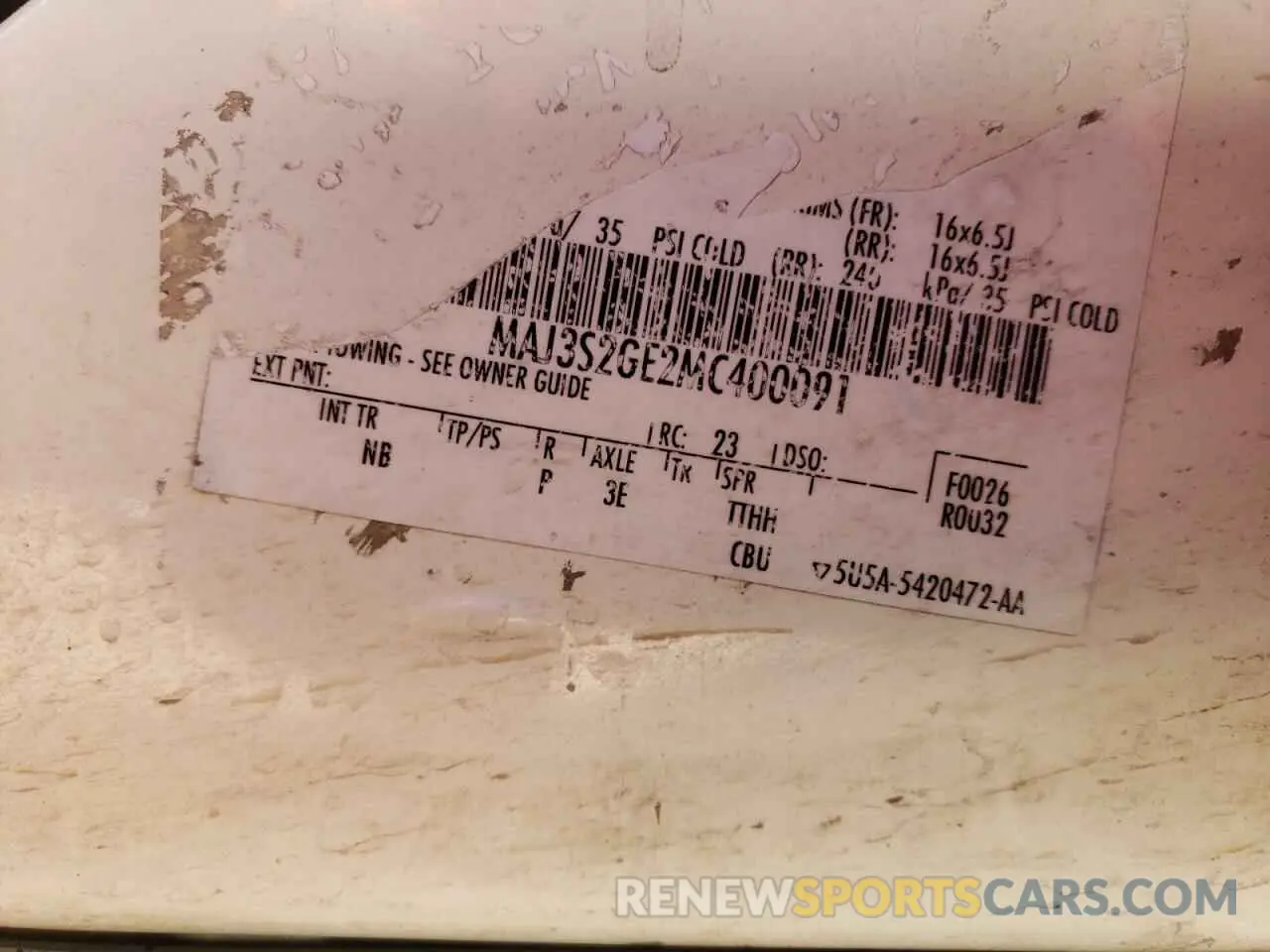 13 Photograph of a damaged car MAJ3S2GE2MC400091 FORD ECOSPORT 2021