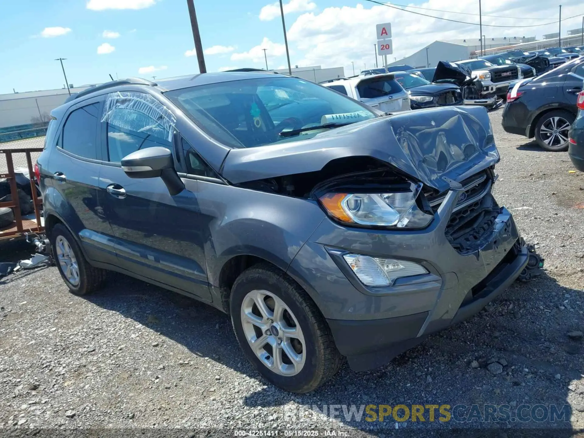 1 Photograph of a damaged car MAJ3S2GE3MC423248 FORD ECOSPORT 2021