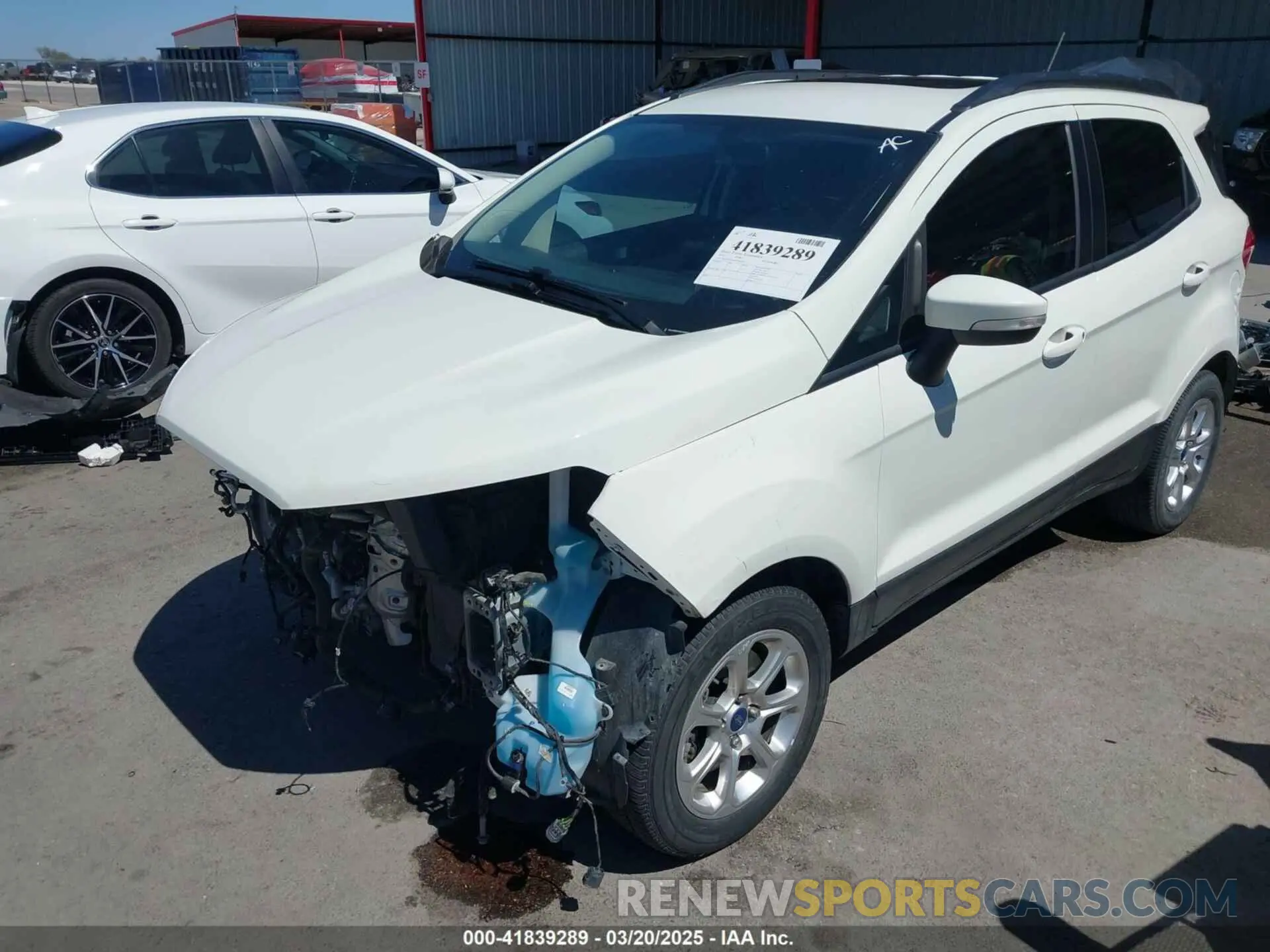 2 Photograph of a damaged car MAJ3S2GE4MC439992 FORD ECOSPORT 2021