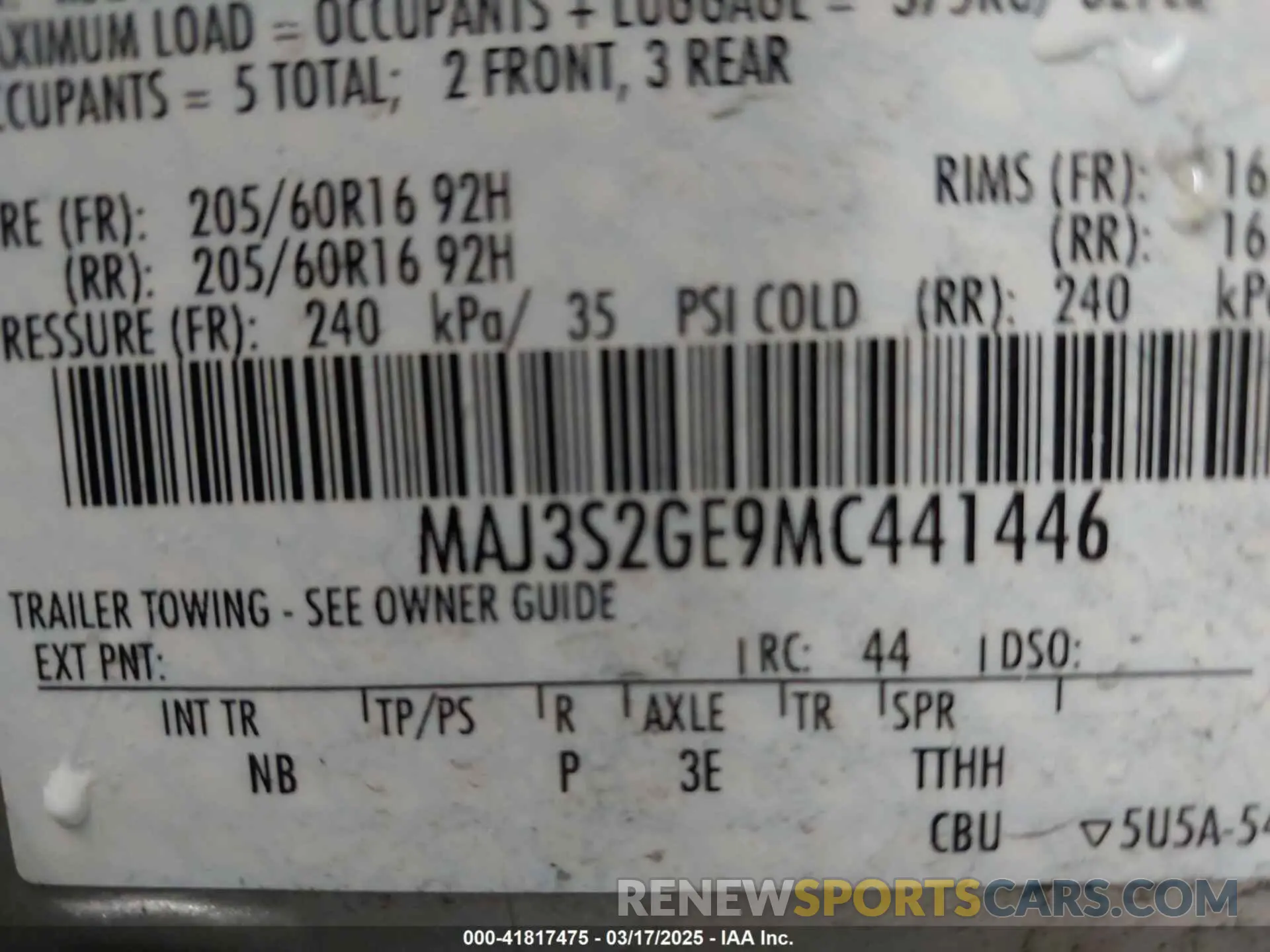 9 Photograph of a damaged car MAJ3S2GE9MC441446 FORD ECOSPORT 2021