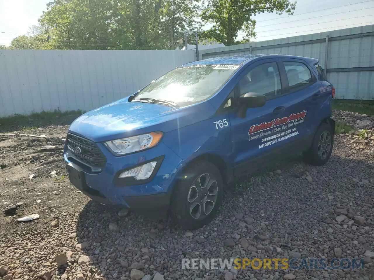 1 Photograph of a damaged car MAJ6S3FL9MC450912 FORD ECOSPORT 2021