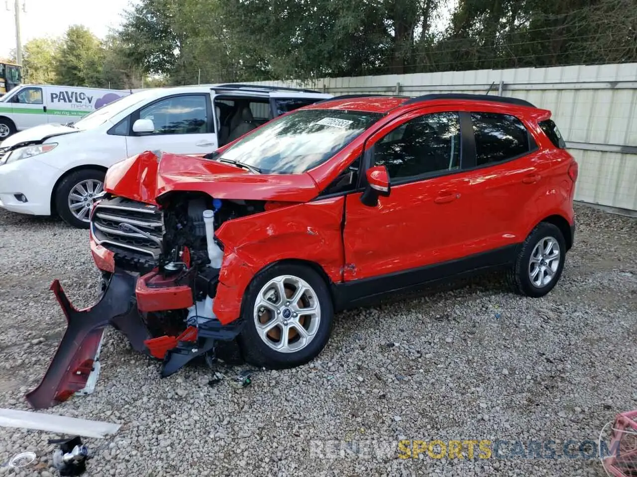 1 Photograph of a damaged car MAJ6S3GL6MC407014 FORD ECOSPORT 2021