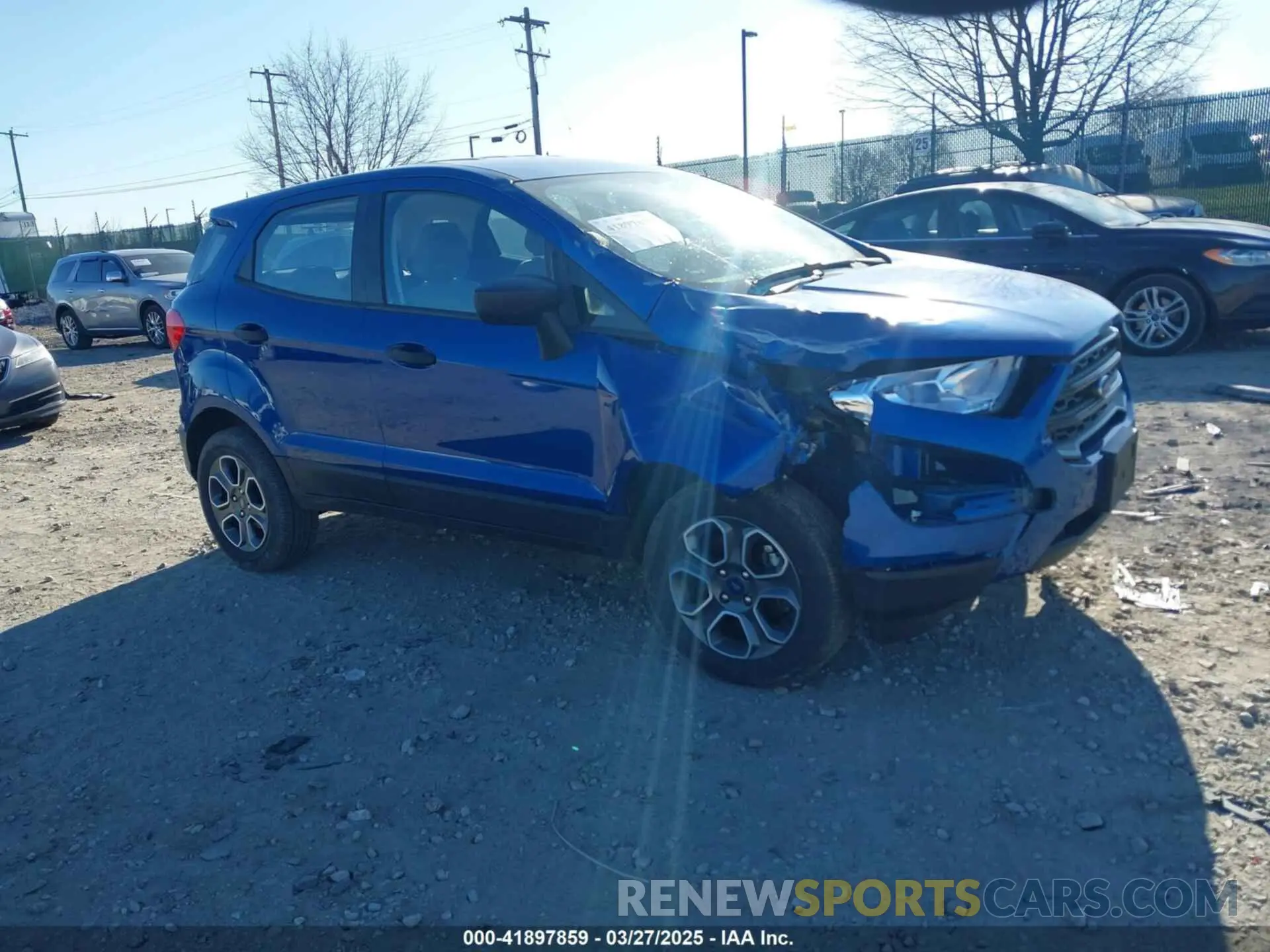 1 Photograph of a damaged car MAJ6S3FL8NC464026 FORD ECOSPORT 2022