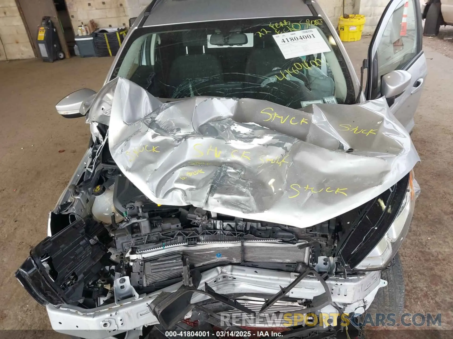 10 Photograph of a damaged car MAJ6S3GL6NC468395 FORD ECOSPORT 2022