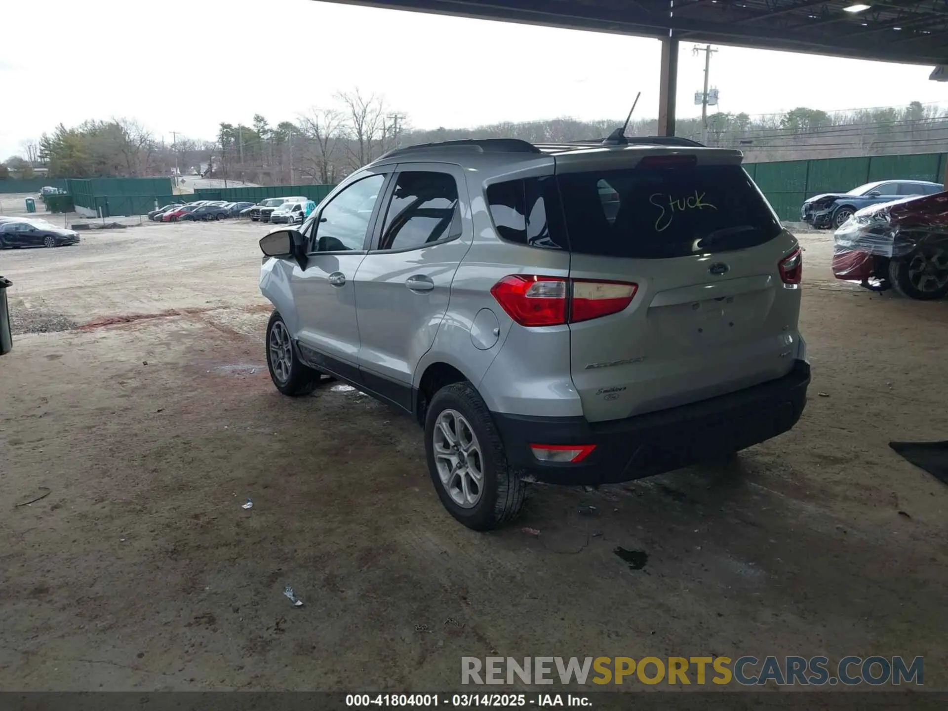3 Photograph of a damaged car MAJ6S3GL6NC468395 FORD ECOSPORT 2022