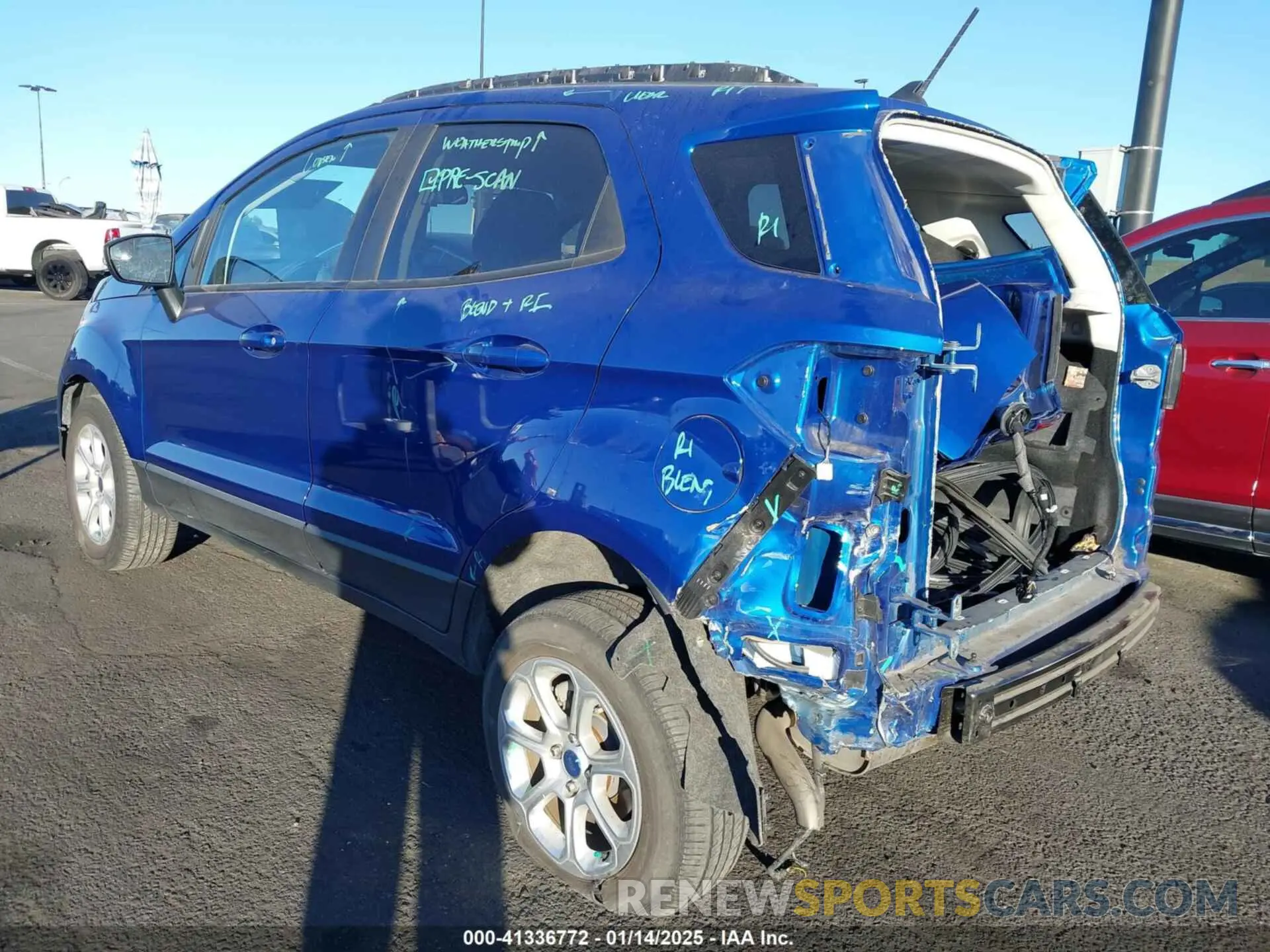 3 Photograph of a damaged car MAJ6S3GL8NC470049 FORD ECOSPORT 2022