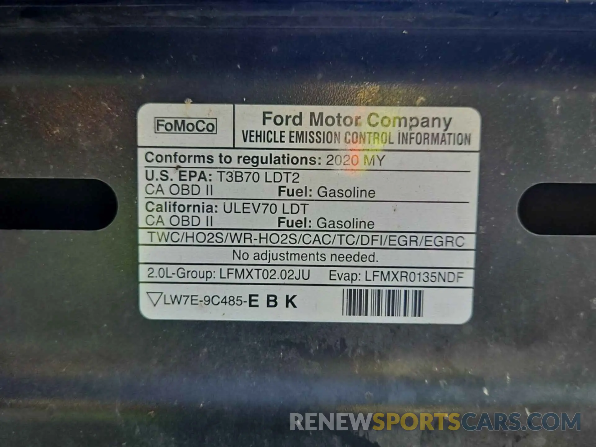 10 Photograph of a damaged car 2FMPK3K98LBA61035 FORD EDGE 2020