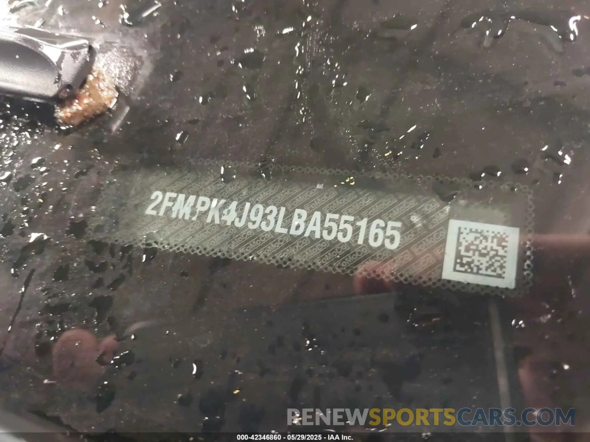 20 Photograph of a damaged car 2FMPK4J93LBA55165 FORD EDGE 2020