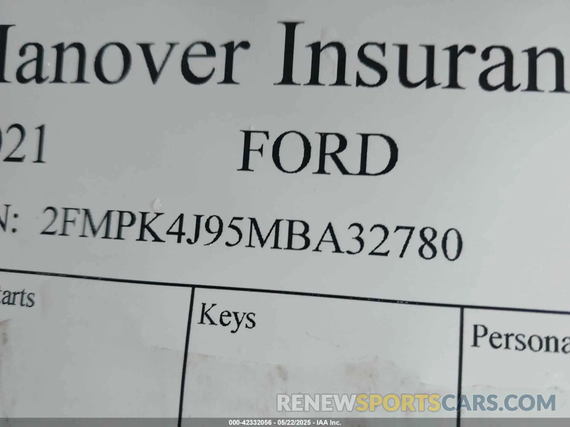 9 Photograph of a damaged car 2FMPK4J95MBA32780 FORD EDGE 2021