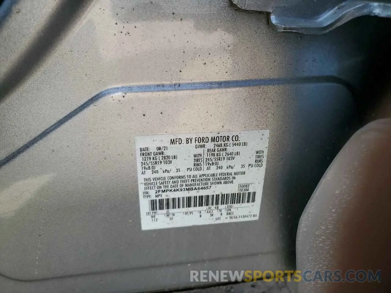 13 Photograph of a damaged car 2FMPK4K93MBA64657 FORD EDGE 2021