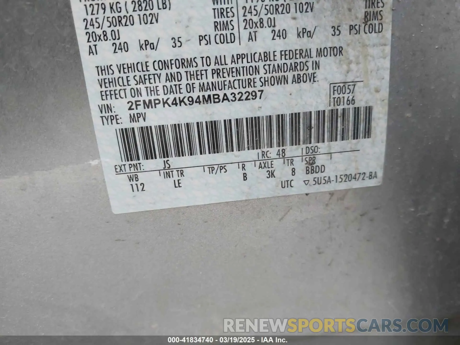 9 Photograph of a damaged car 2FMPK4K94MBA32297 FORD EDGE 2021