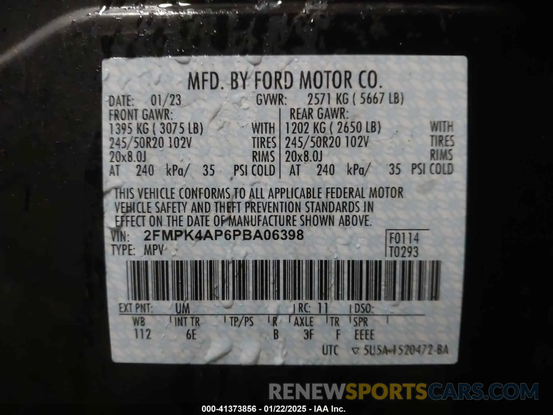 9 Photograph of a damaged car 2FMPK4AP6PBA06398 FORD EDGE 2023