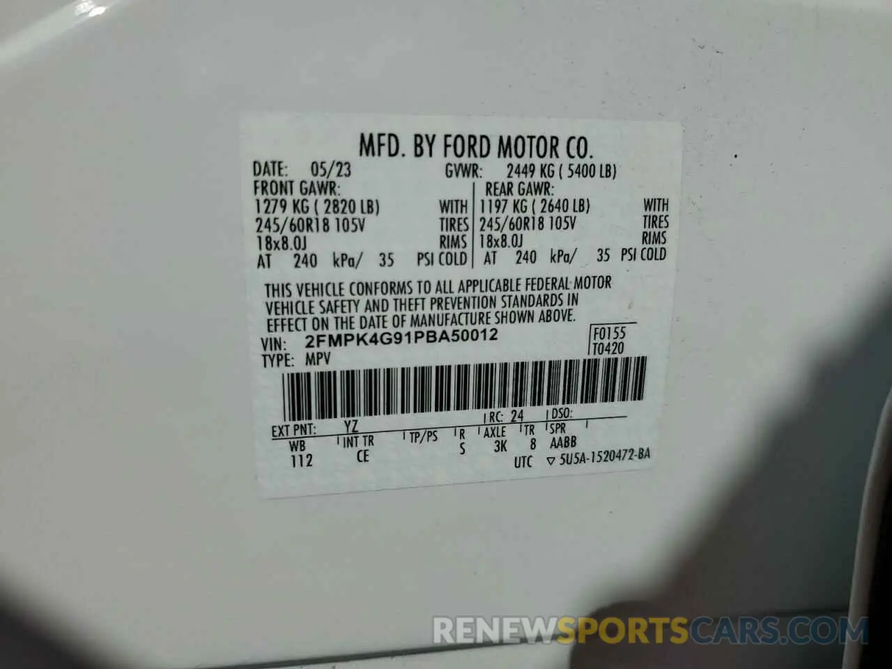 13 Photograph of a damaged car 2FMPK4G91PBA50012 FORD EDGE 2023