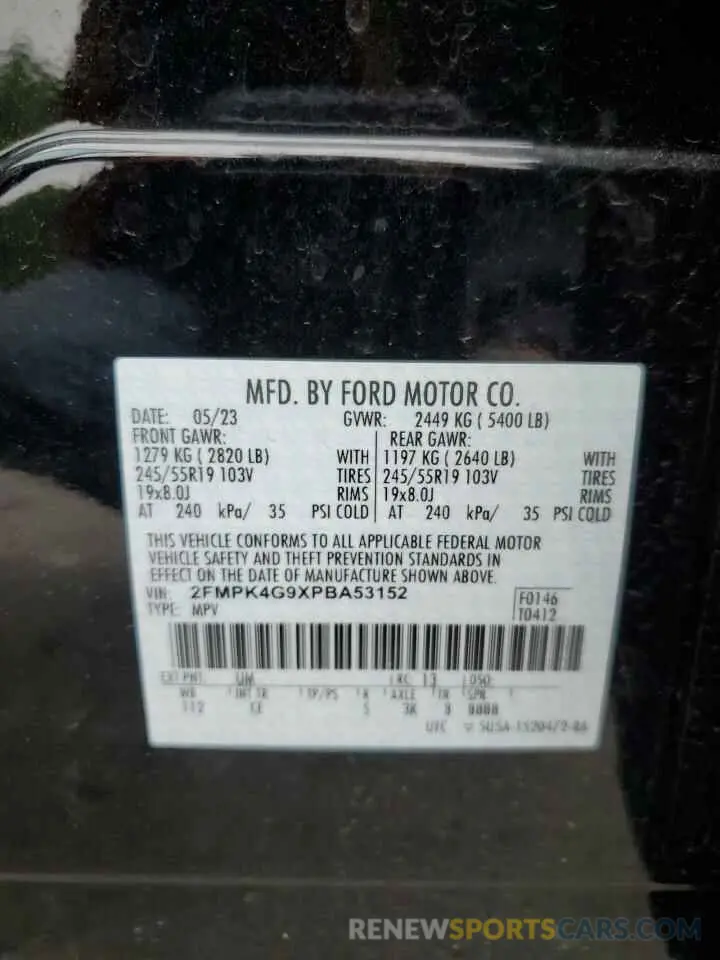 14 Photograph of a damaged car 2FMPK4G9XPBA53152 FORD EDGE 2023