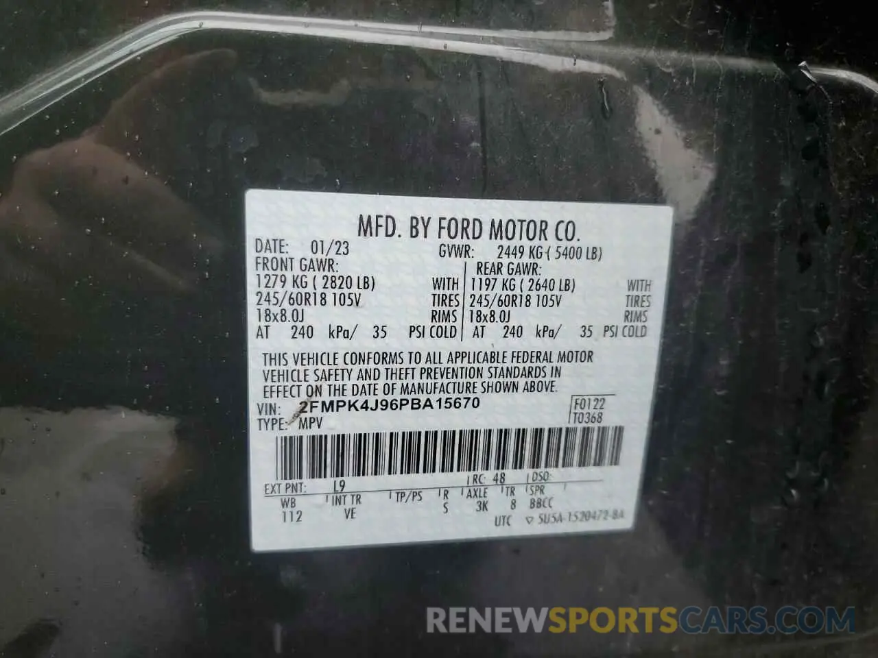 13 Photograph of a damaged car 2FMPK4J96PBA15670 FORD EDGE 2023