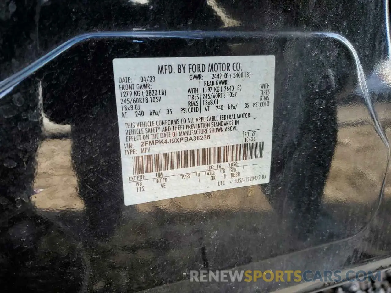14 Photograph of a damaged car 2FMPK4J9XPBA38238 FORD EDGE 2023