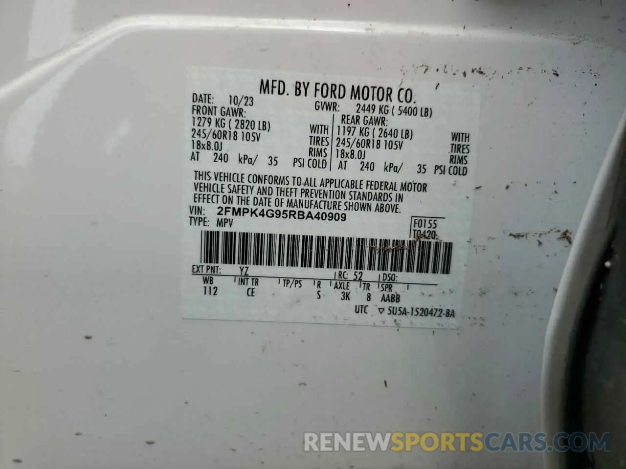 13 Photograph of a damaged car 2FMPK4G95RBA40909 FORD EDGE 2024