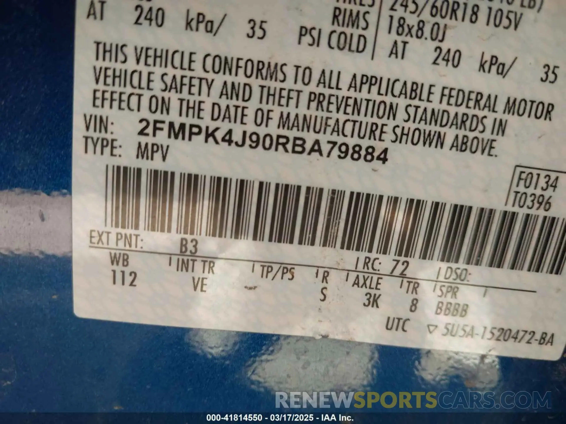 9 Photograph of a damaged car 2FMPK4J90RBA79884 FORD EDGE 2024