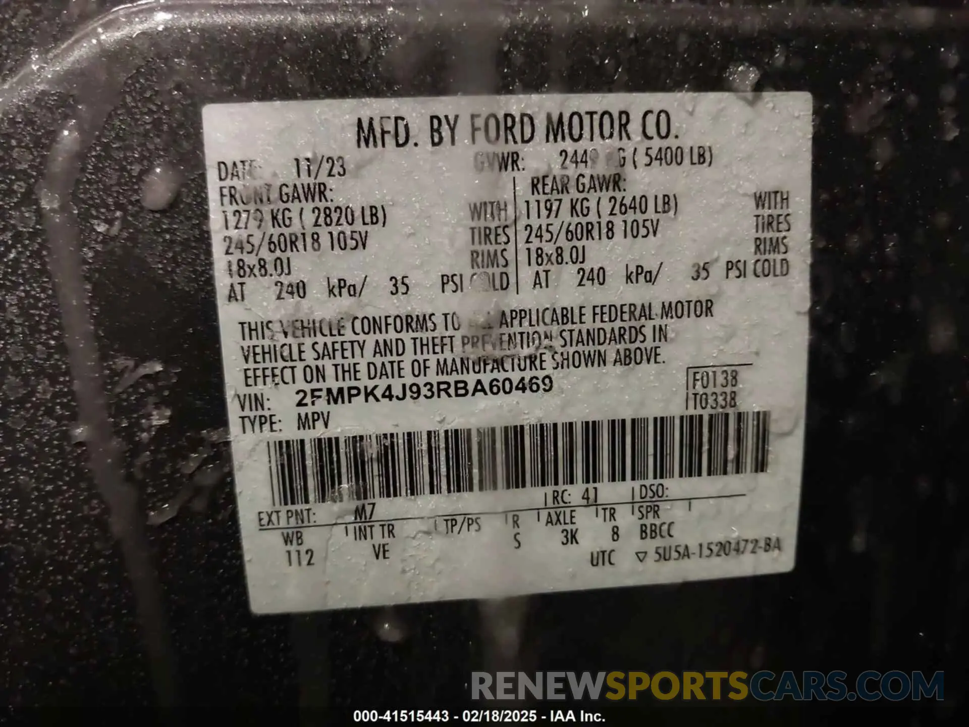 9 Photograph of a damaged car 2FMPK4J93RBA60469 FORD EDGE 2024