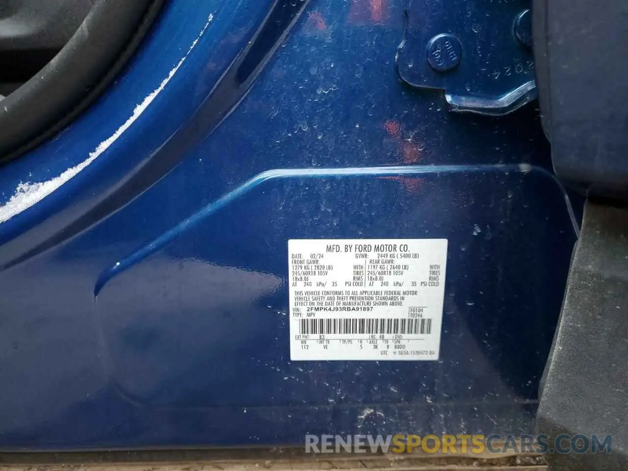 13 Photograph of a damaged car 2FMPK4J93RBA91897 FORD EDGE 2024