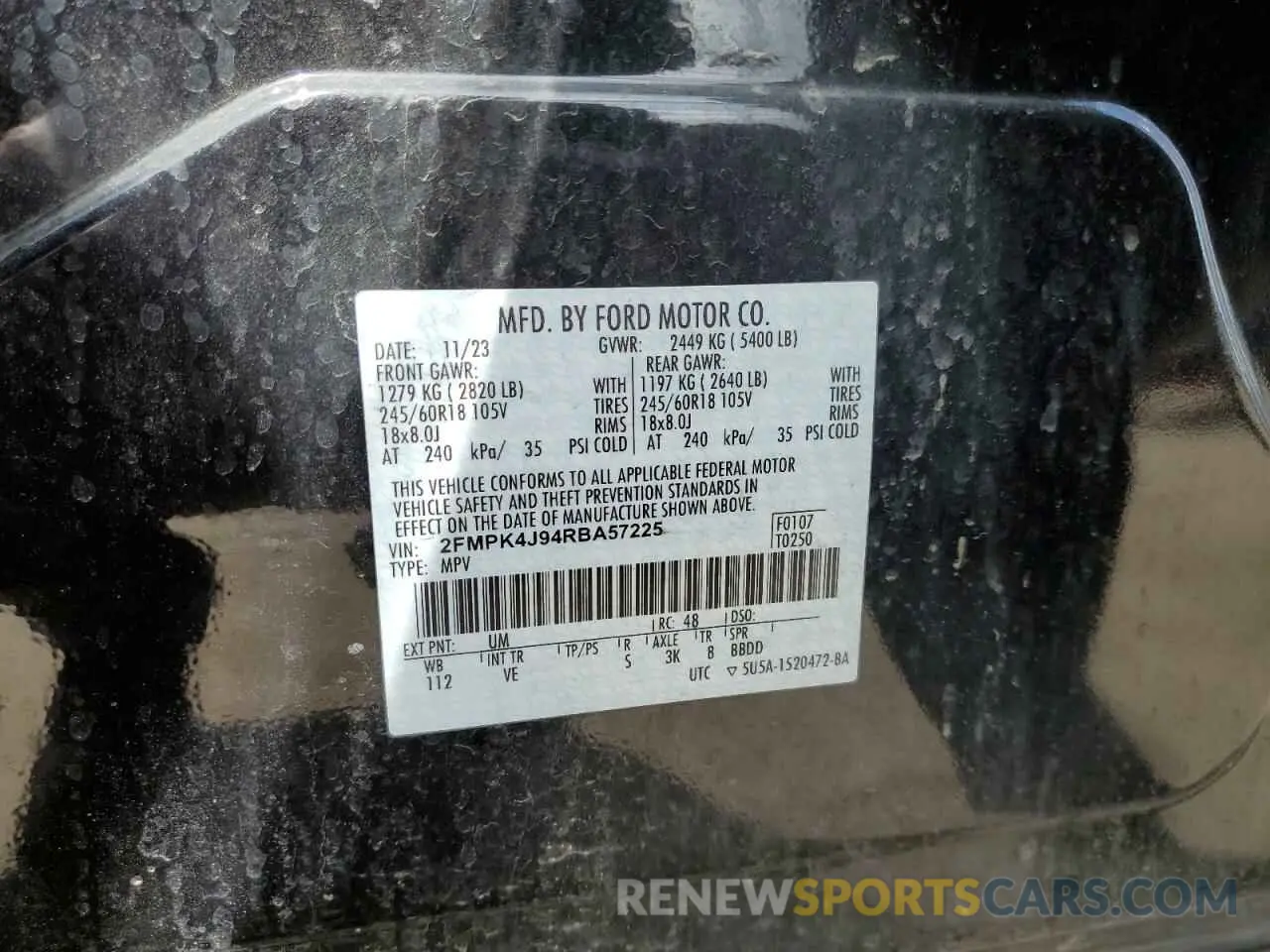 13 Photograph of a damaged car 2FMPK4J94RBA57225 FORD EDGE 2024
