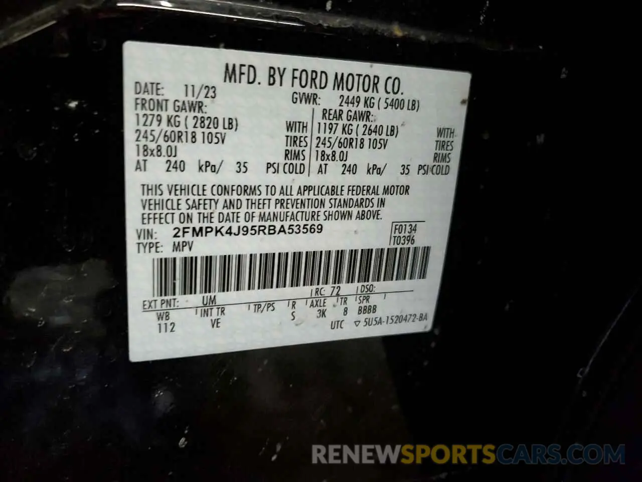 14 Photograph of a damaged car 2FMPK4J95RBA53569 FORD EDGE 2024