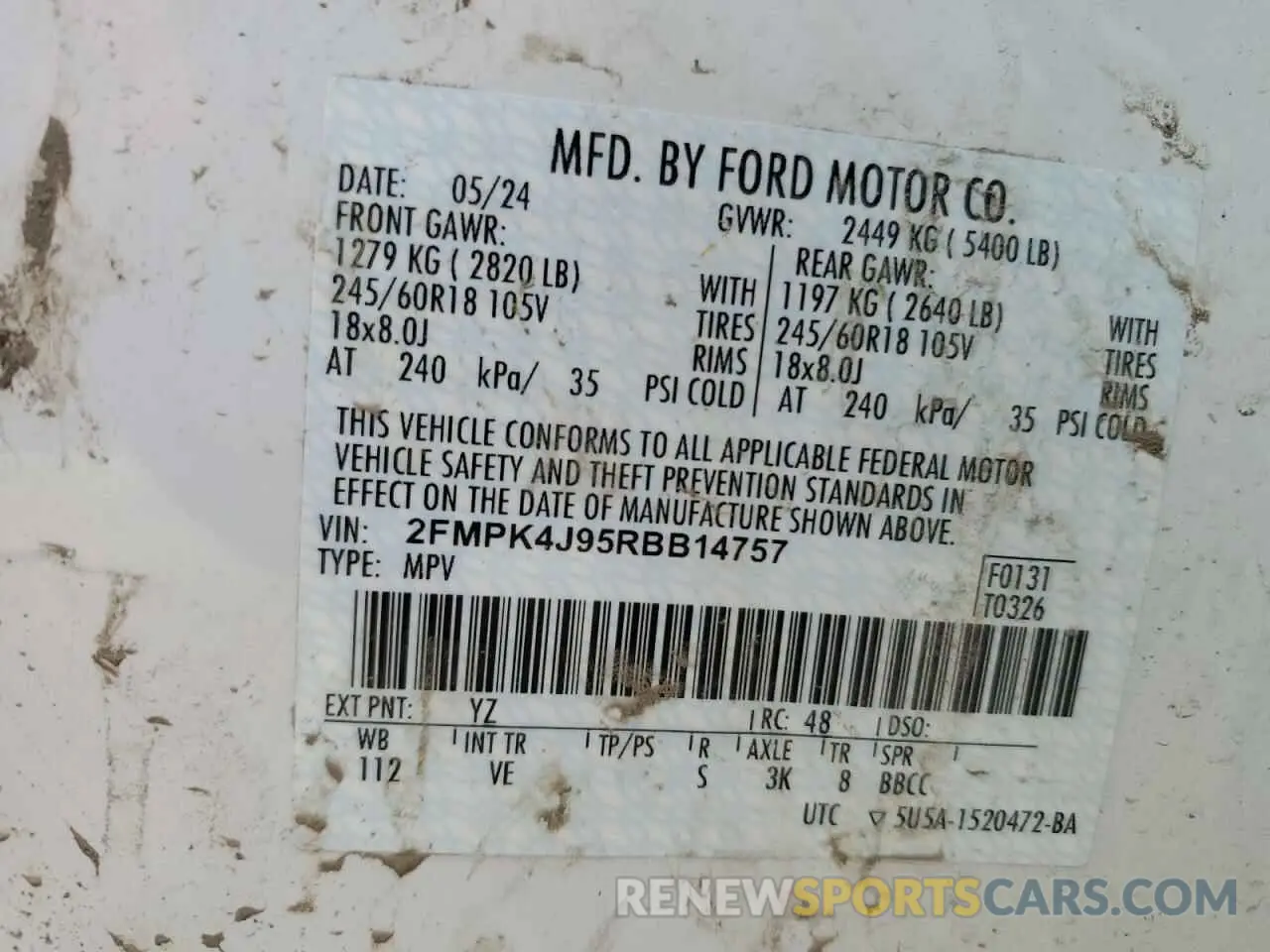 16 Photograph of a damaged car 2FMPK4J95RBB14757 FORD EDGE 2024