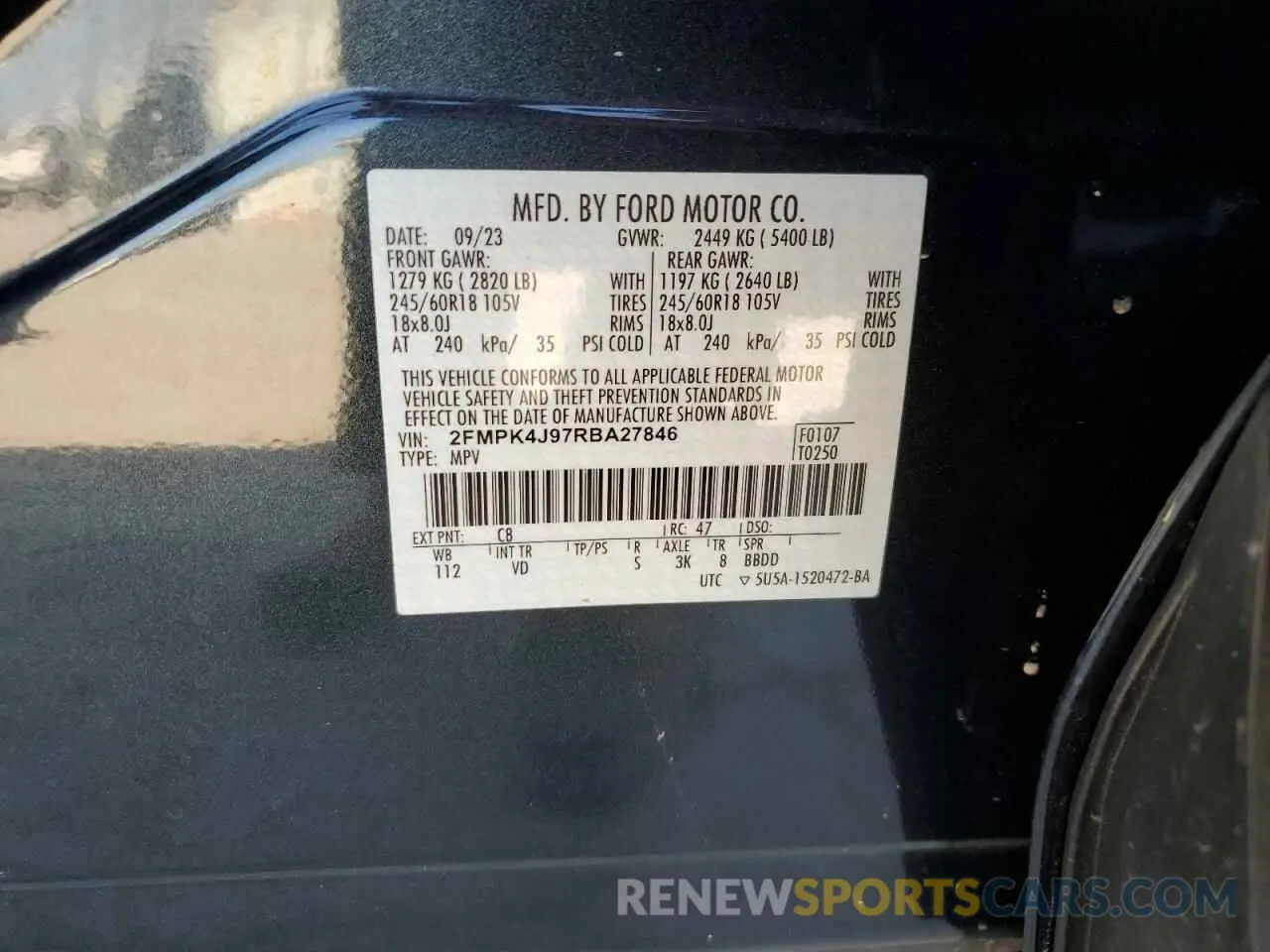14 Photograph of a damaged car 2FMPK4J97RBA27846 FORD EDGE 2024