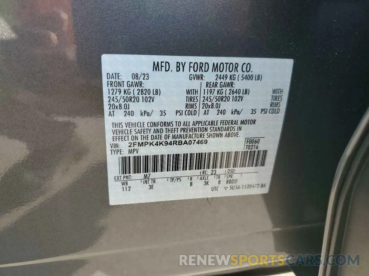 13 Photograph of a damaged car 2FMPK4K94RBA07469 FORD EDGE 2024