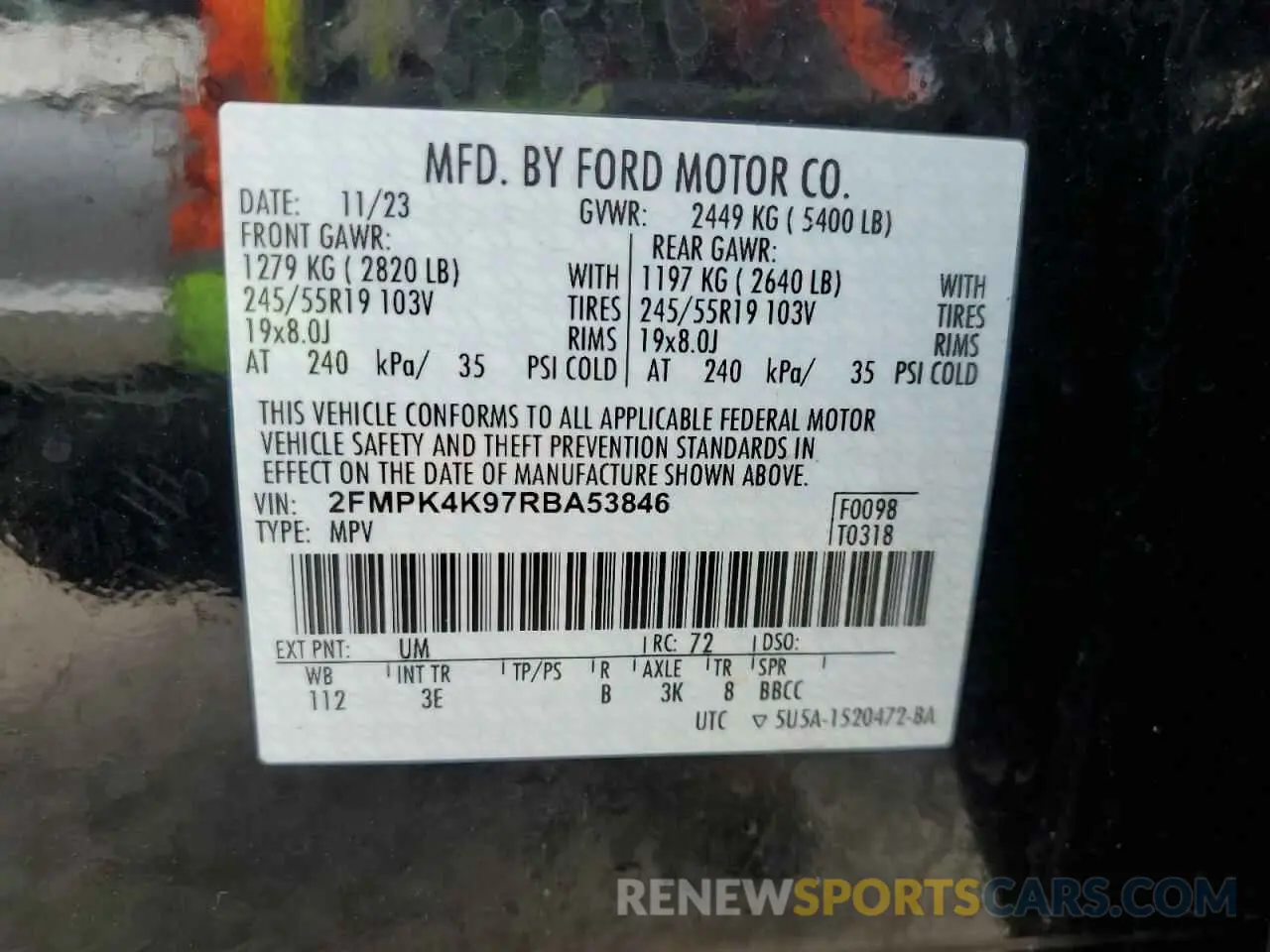 13 Photograph of a damaged car 2FMPK4K97RBA53846 FORD EDGE 2024