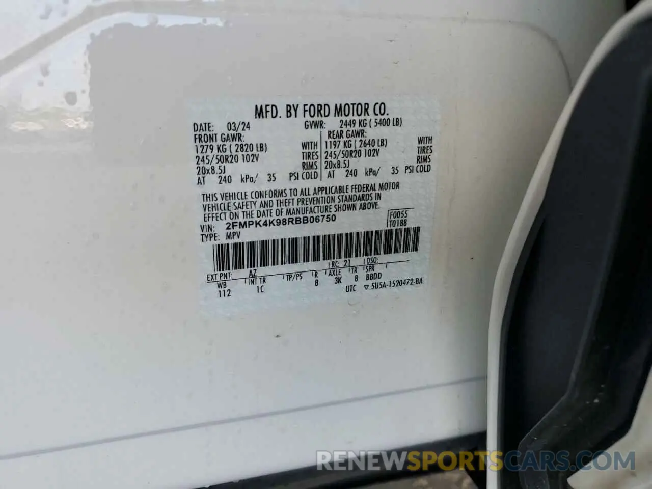 13 Photograph of a damaged car 2FMPK4K98RBB06750 FORD EDGE 2024