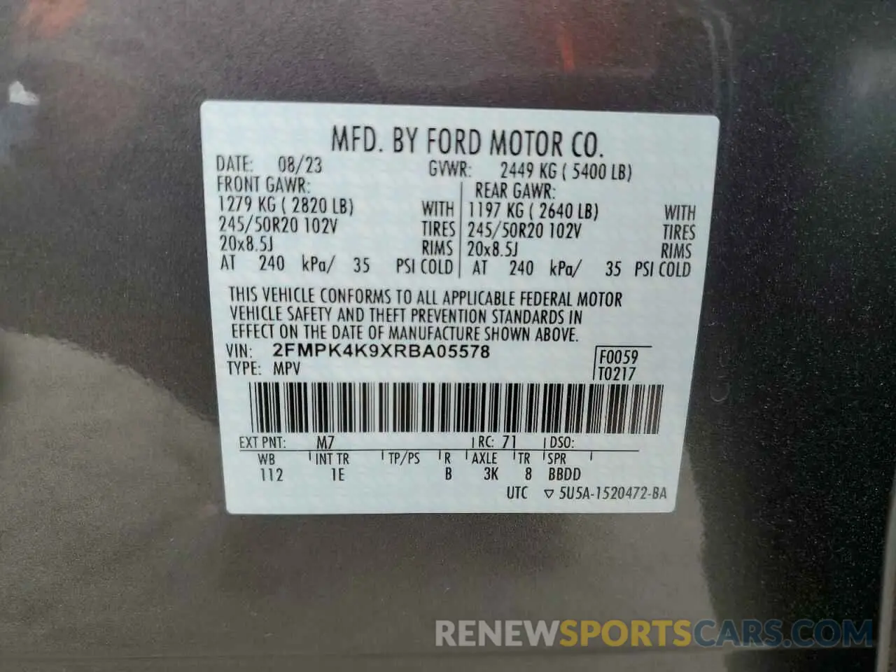 14 Photograph of a damaged car 2FMPK4K9XRBA05578 FORD EDGE 2024