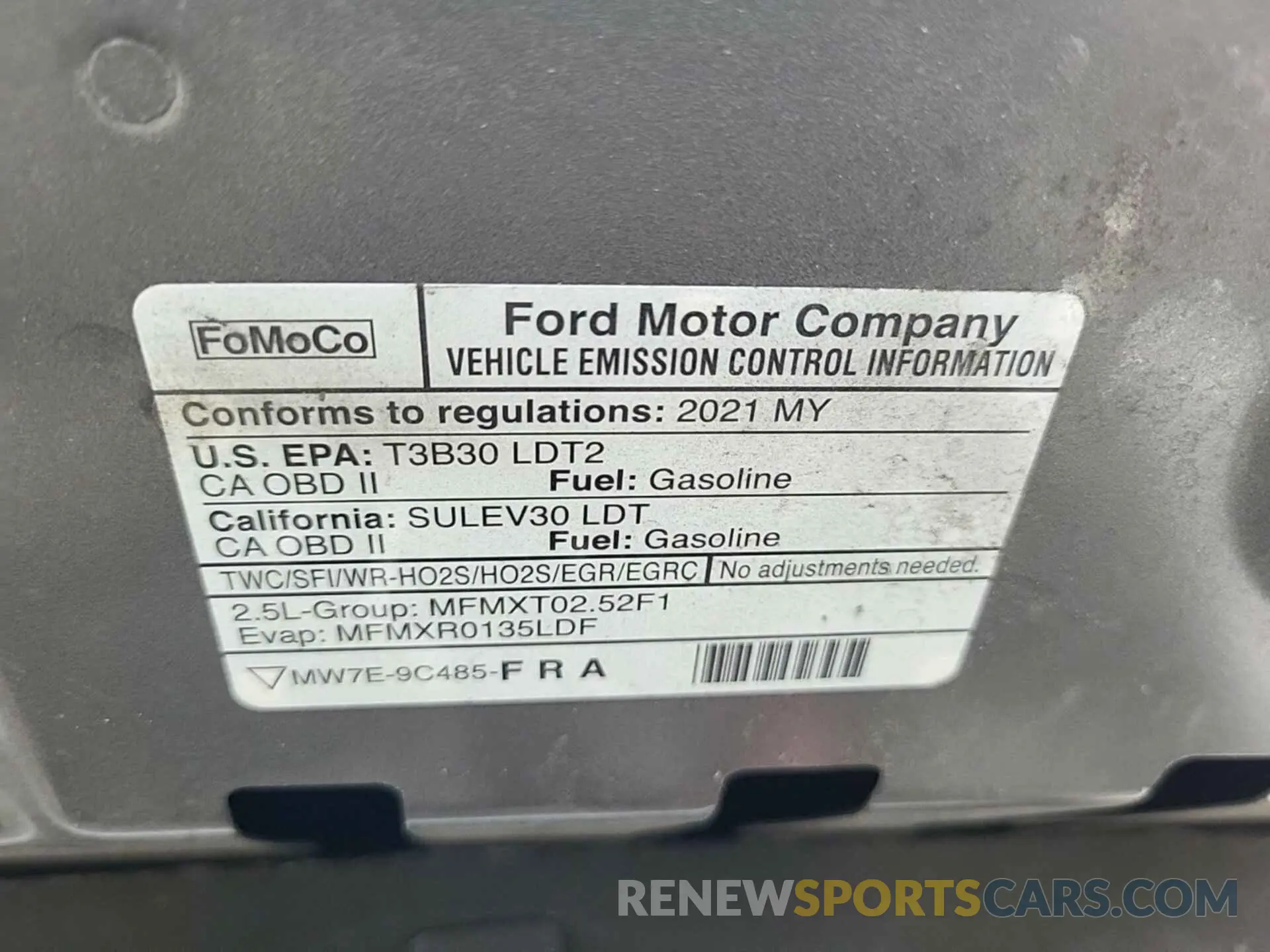 20 Photograph of a damaged car 1FMCU0BZ7MUB07411 FORD ESCAPE 2021